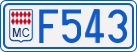License plate of Monaco, Cars