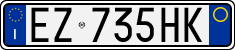 License plate of Italy, Cars (1994 year series)