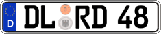 German license plate, Regular plates