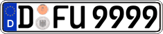 German license plate, Regular plates