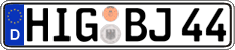 German license plate, Regular plates