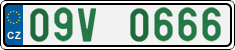 License plate of the Czech Republic, Oldtimers (2001)