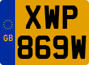 License plate of the United Kingdom, 1963 year system