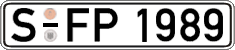 German license plate, Regular plates