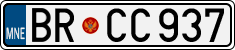 License plate of Montenegro, Cars