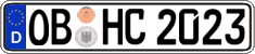 German license plate, Regular plates