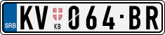 License plate of Serbia, Cars