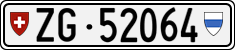 License plate of Switzerland, Cars