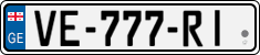 License plate of Georgia, Cars (2014)