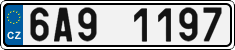 License plate of the Czech Republic, Cars (2001)