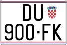License plate of Croatia, Regular plates