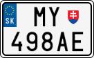 License plate of Slovakia, Motorcycles