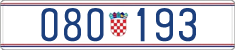 License plate of Croatia, Police