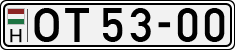 license plates of Hungary, Oldtimers (1990)