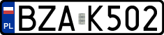License plates of Poland, Regular car plates