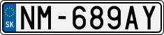 License plate of Slovakia, Cars
