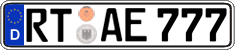 German license plate, Regular plates