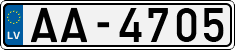 License plate of Latvia, Regular car plates
