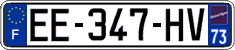 French license plate, SIV (ordinary)