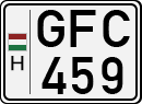 license plates of Hungary, Cars (1990)