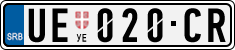 License plate of Serbia, Cars