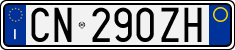 License plate of Italy, Cars (1994 year series)