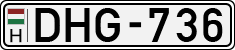 license plates of Hungary, Cars (1990)