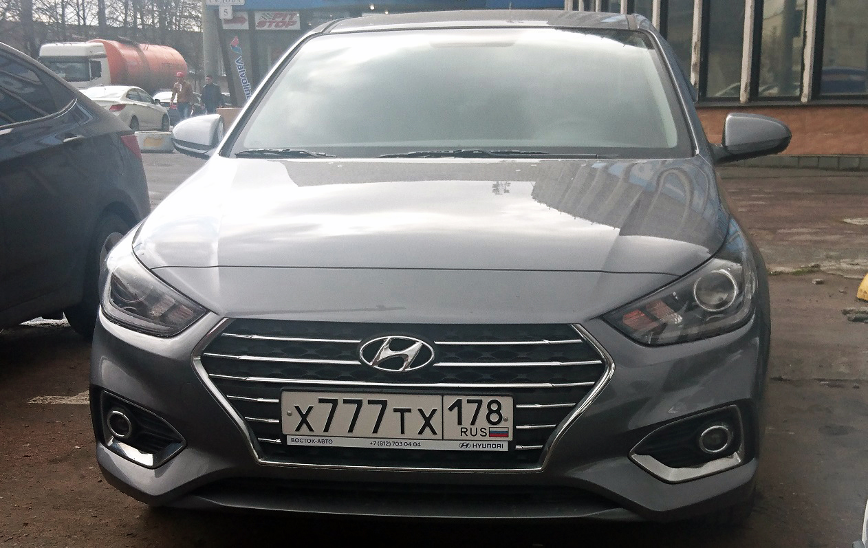 х 777 тх 178, Hyundai Solaris 2nd gen (HCR), 2017–2020