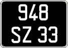 French license plate, FNI