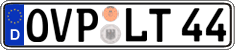 German license plate, Regular plates