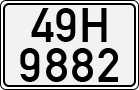 License plate of Vietnam, Cars