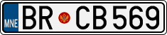 License plate of Montenegro, Cars