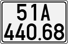 License plate of Vietnam, Cars