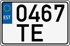 License plate of Estonia, Special vehicles