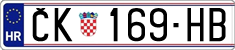License plate of Croatia, Regular plates