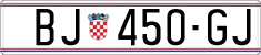 License plate of Croatia, Regular plates