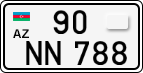 License plate of Azerbaijan, Cars