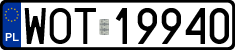 License plates of Poland, Regular car plates