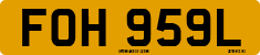 License plate of the United Kingdom, 1963 year system