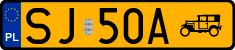 License plates of Poland, Oldtimers