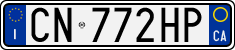 License plate of Italy, Cars (1994 year series)