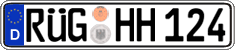 German license plate, Regular plates