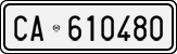 License plate of Italy, Cars (1927 year series)