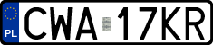License plates of Poland, Regular car plates