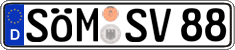 German license plate, Regular plates