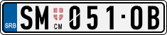 License plate of Serbia, Cars