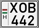 license plates of Hungary, Cars (1990)