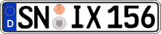 German license plate, Regular plates
