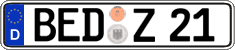 German license plate, Regular plates