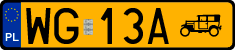 License plates of Poland, Oldtimers